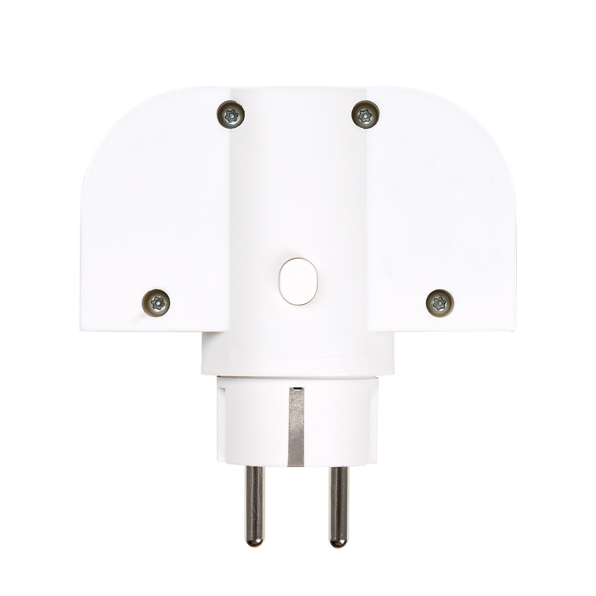 Adaptador giratório 180 graus Plug III 3 tomadas 16 A 250 V Branco / Preto-2