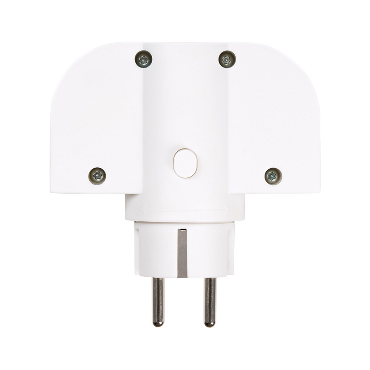 Adaptador Giratorio 180 Grados 1 Toma + USB A + USB C 30W Carga Rápida Simon Plug Blanco / Negro-2