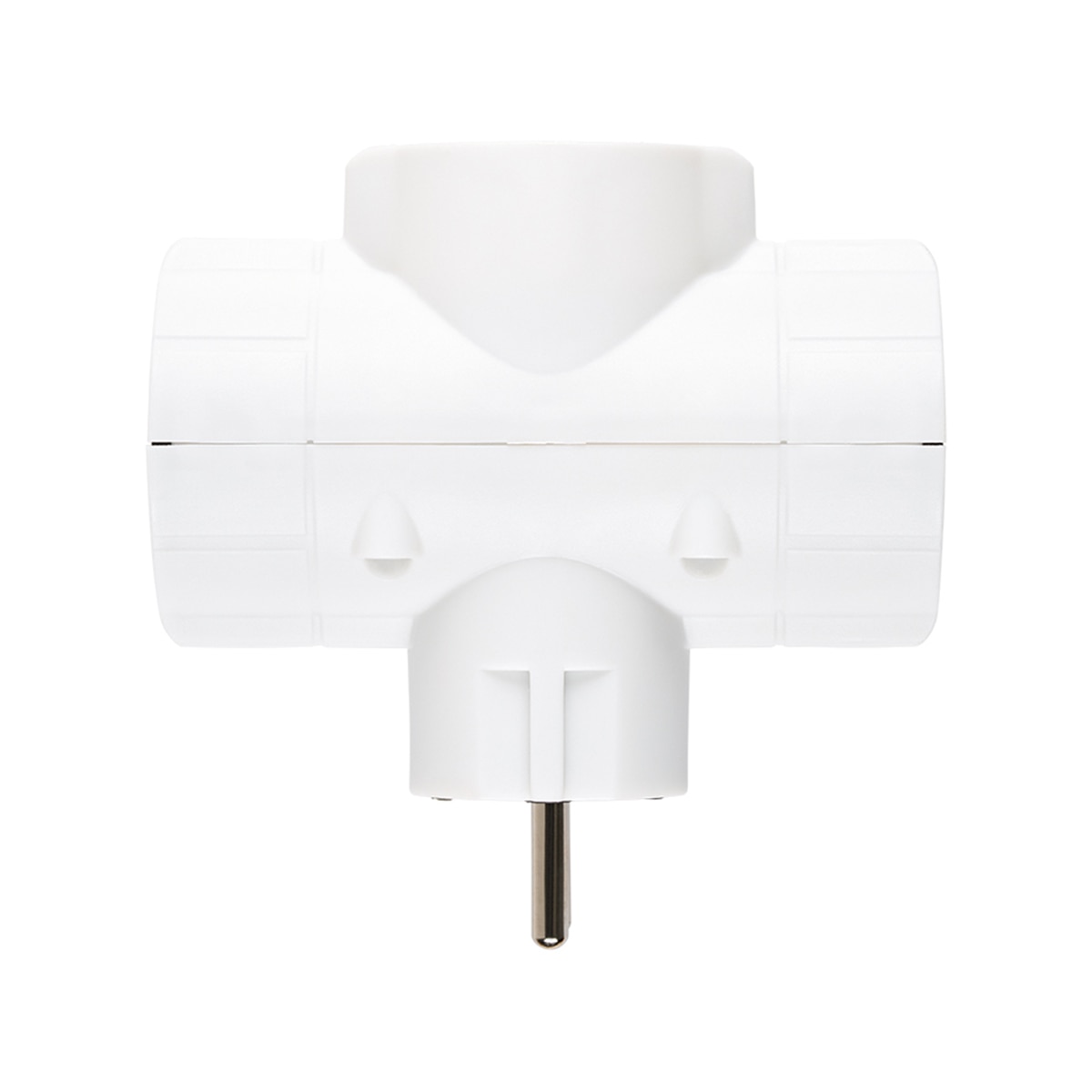 Adaptador triplo lateral 16 A 250 V Branco 4