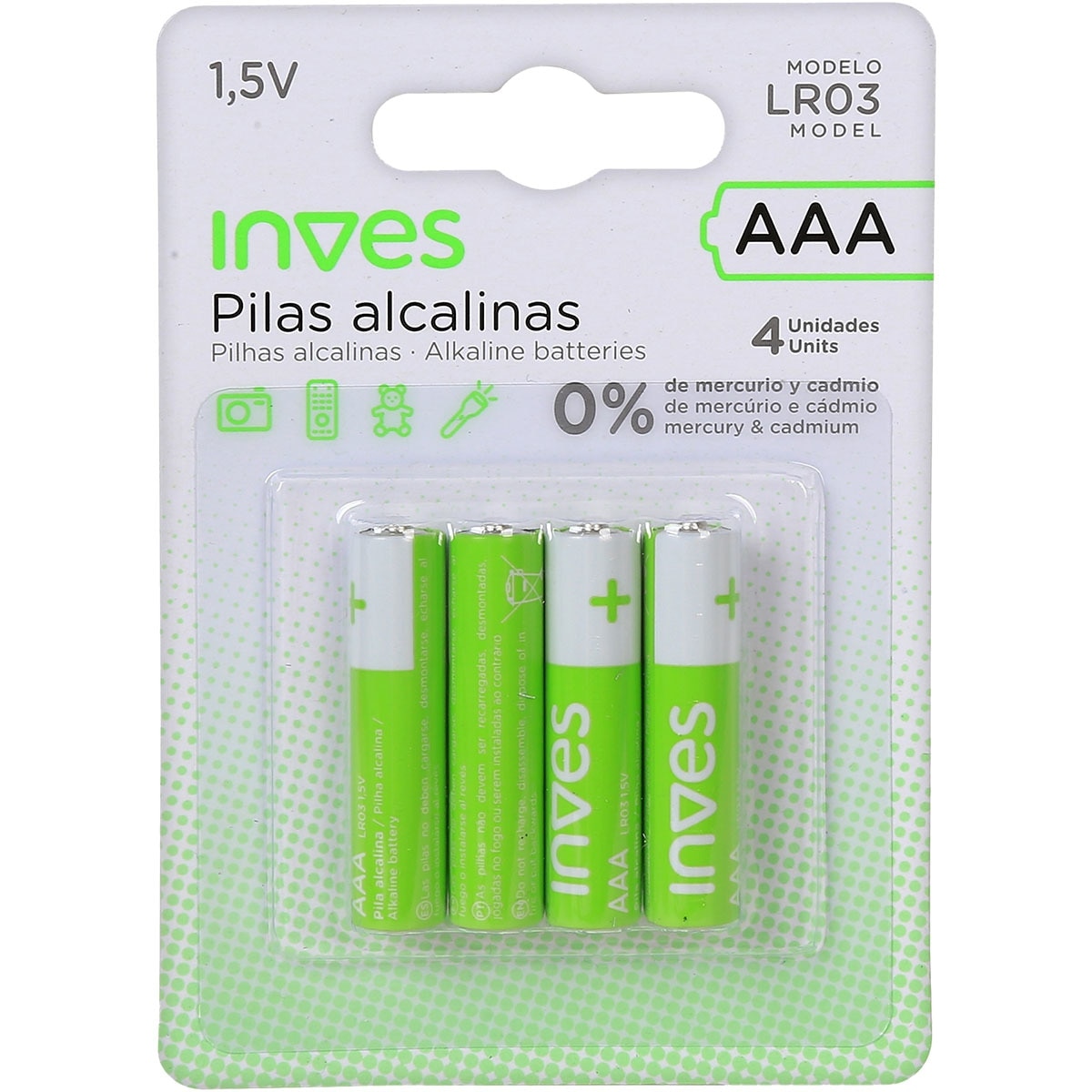 Imagen 0 de Pila alcalina AAA LR03 Inves