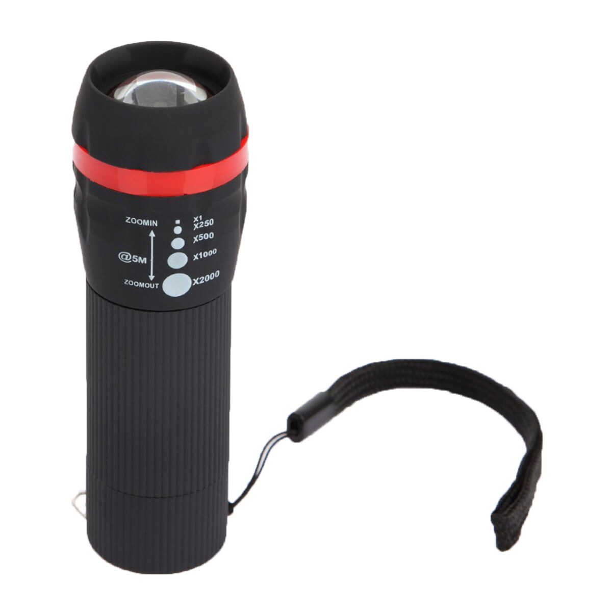 Mini Linterna LED Zoom Negro-2