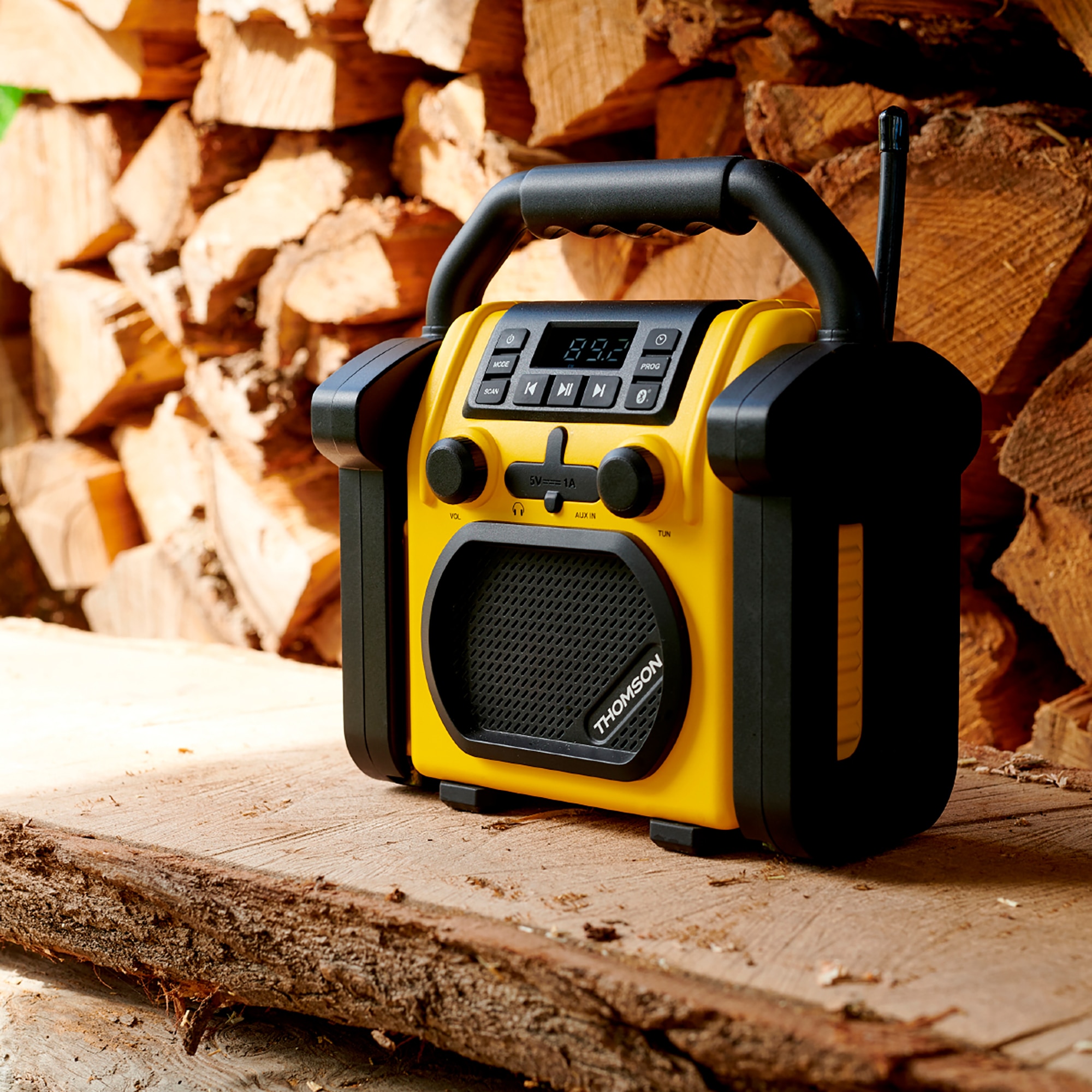 Radio para Obra y Altavoz Bluetooth 30W Amarillo / Negro-2