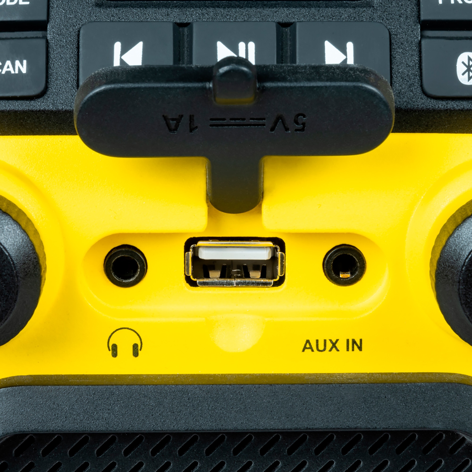 Radio para Obra y Altavoz Bluetooth 30W Amarillo / Negro-3