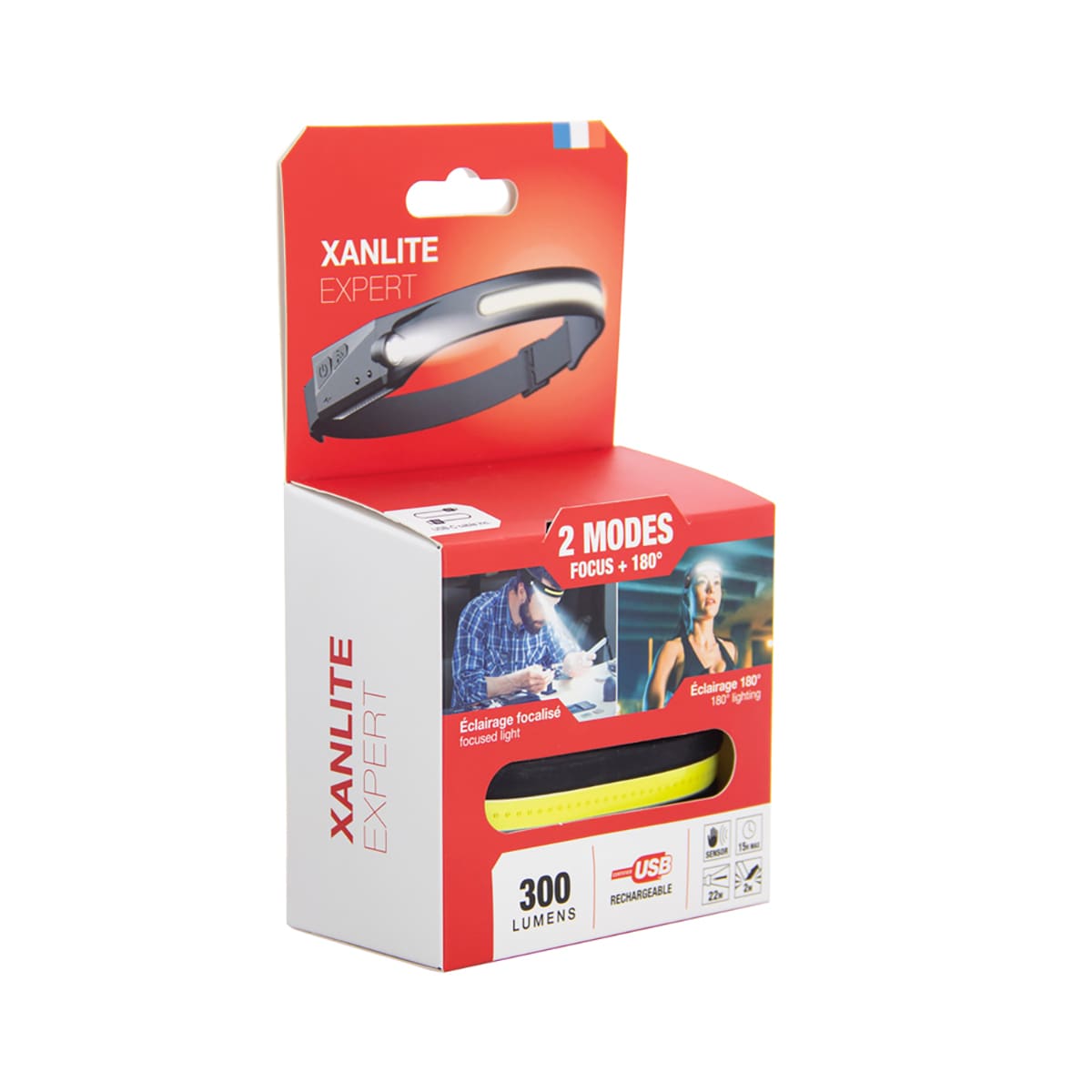 Linterna Frontal Recargable 6500K 300 lm Negro-3