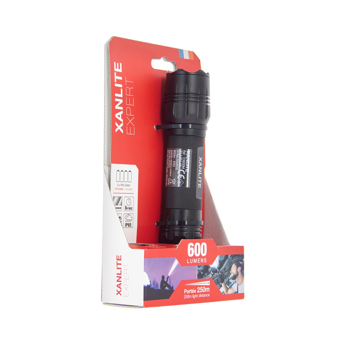 Linterna LED 6500K 600 lm Negro-3