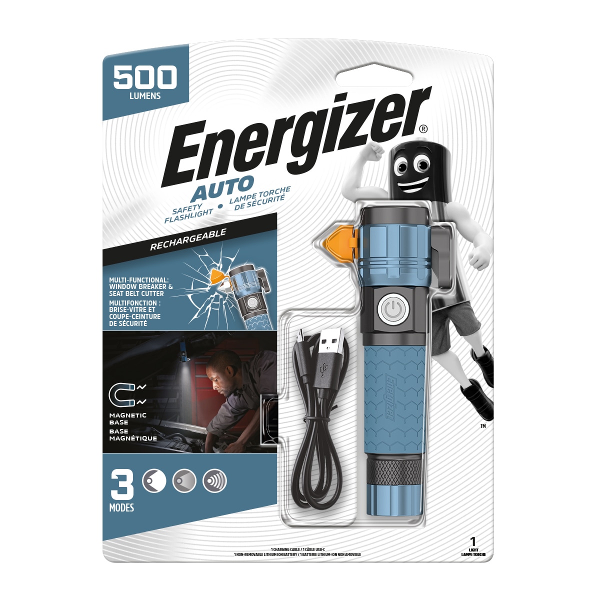 Imagem 0 de Lanterna Auto Recarregável 500 lm 5000K