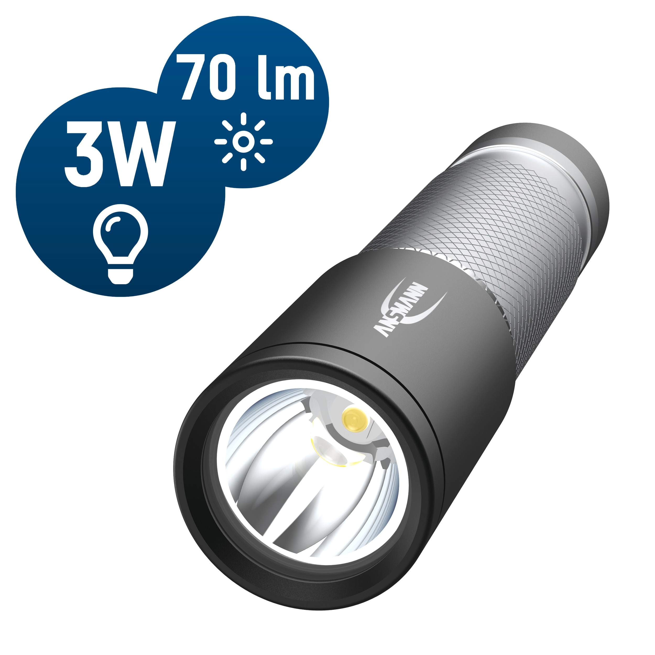 Linterna Led de Aluminio 3W 6000K 70 lm Aluminio-10