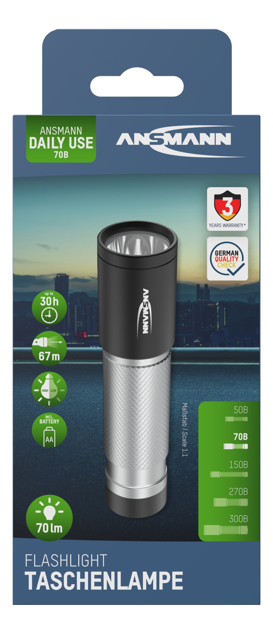 Linterna Led de Aluminio 3W 6000K 70 lm Aluminio-16