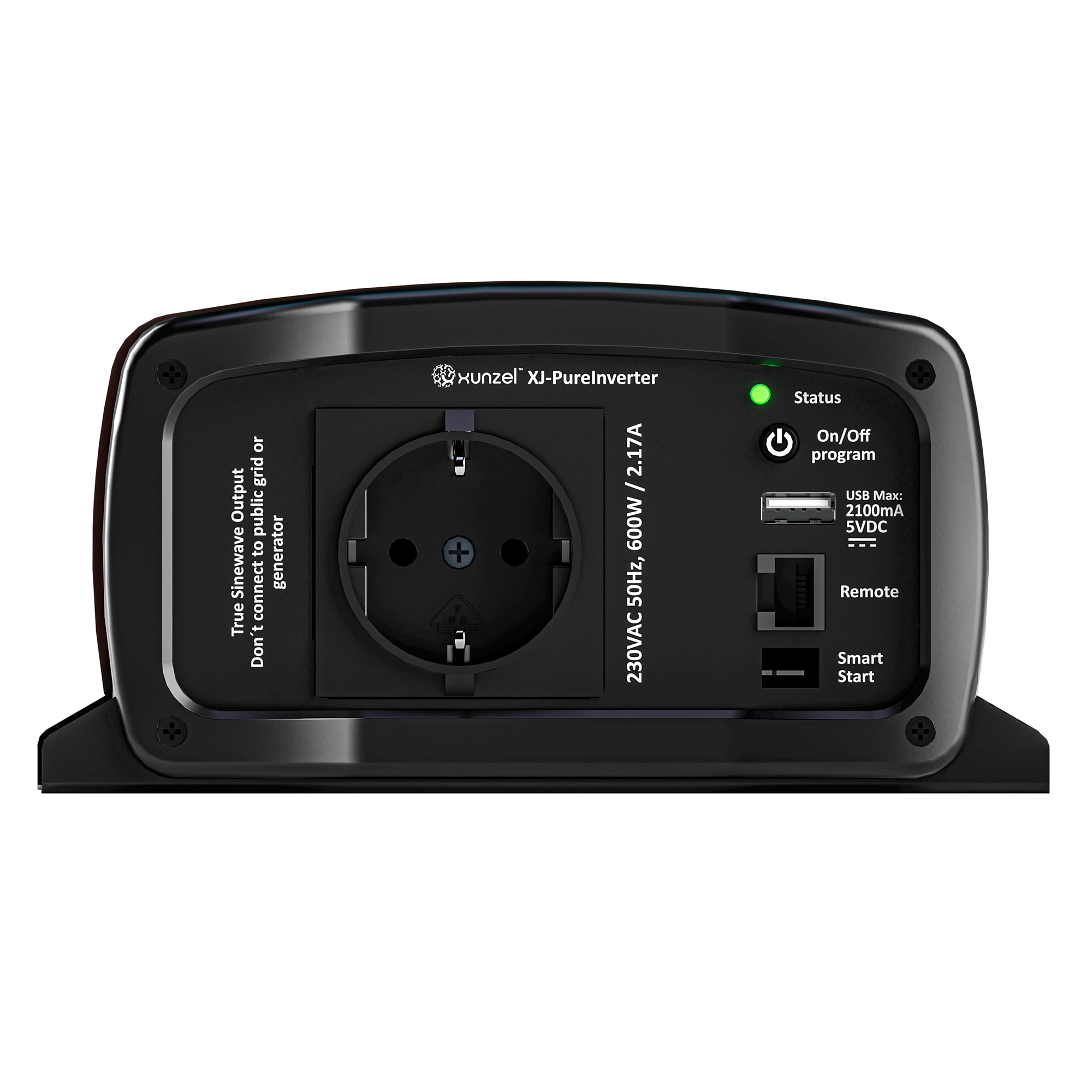 Inversor DC/AC XJ- 600W 12V con Cable Naranja-2
