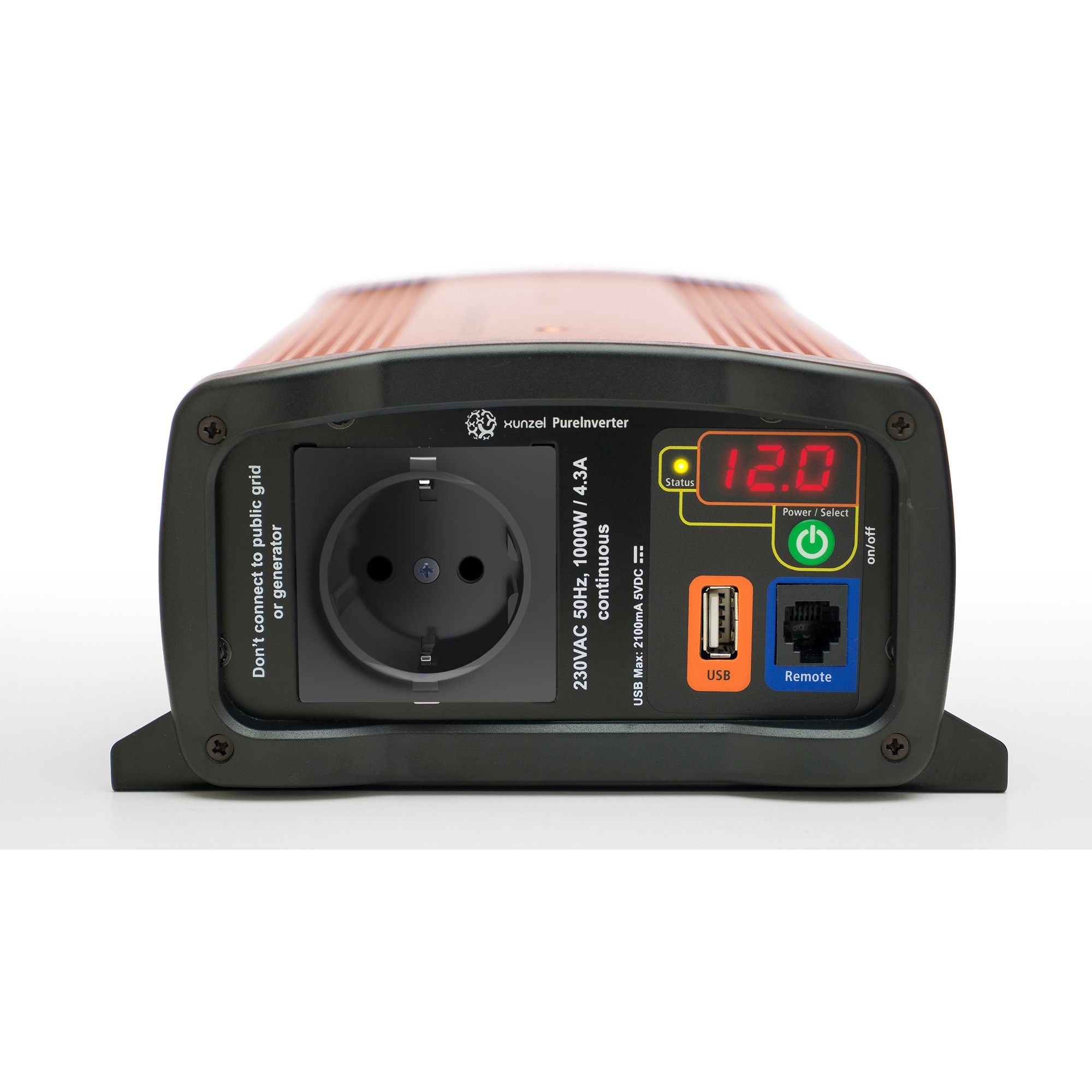 Inversor DC/AC XJ-1000W 12V con Cable 2