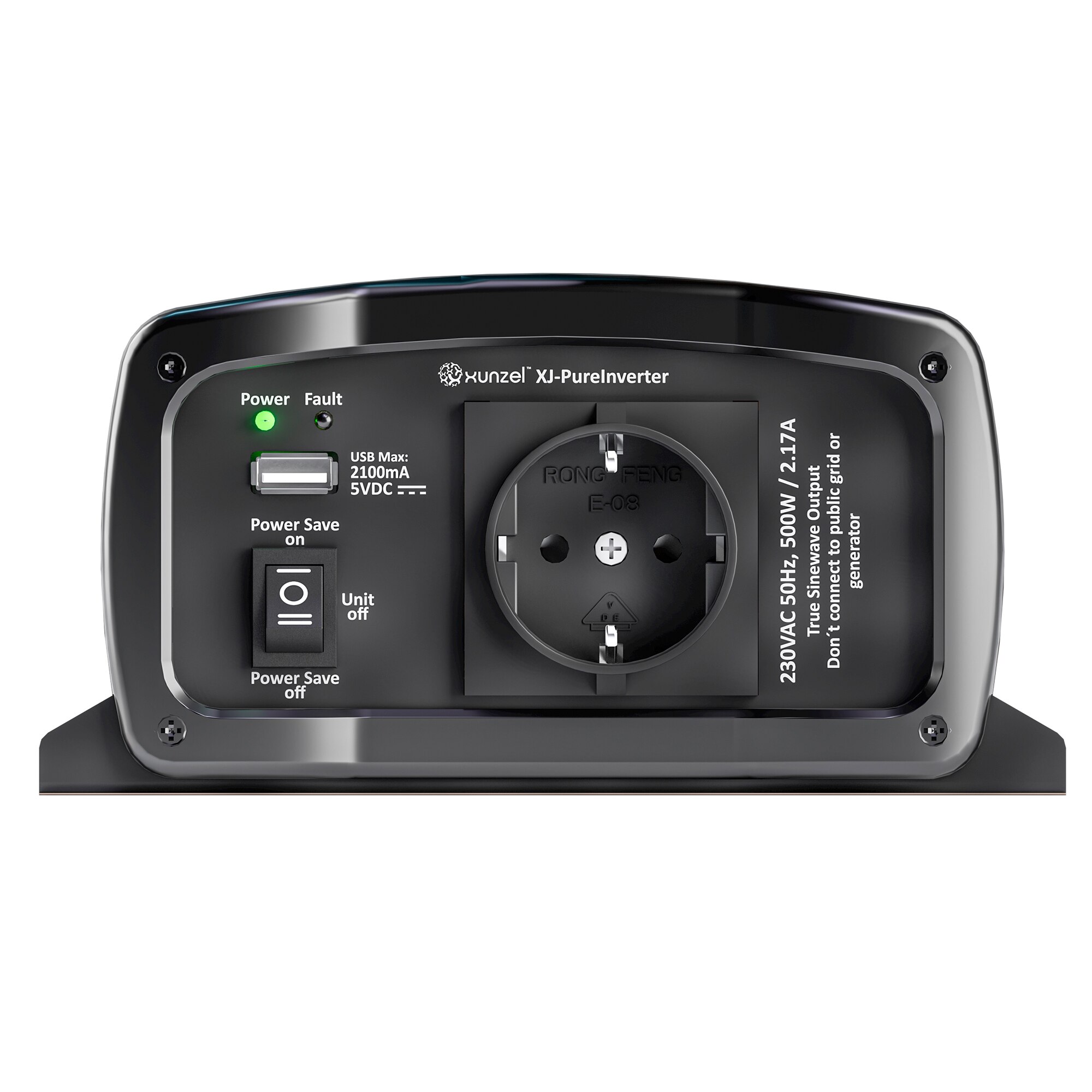 Inversor DC/AC XJ-500W 24V con Cable 2