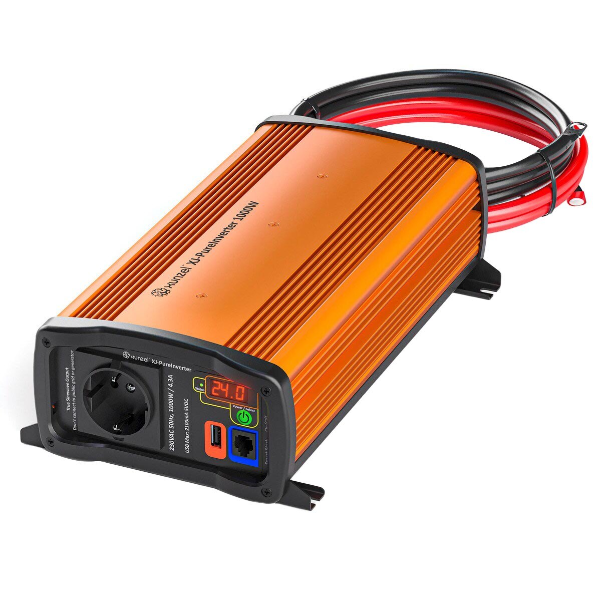 Inversor DC/AC XJ-1000W 24V con Cable 1