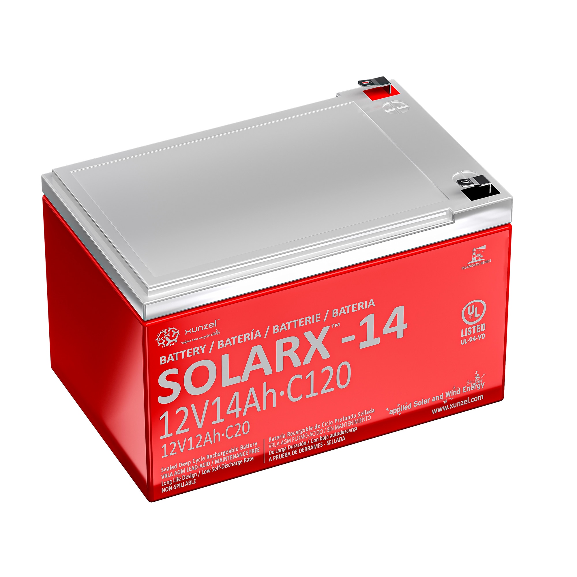 Xunzel – Batería Solar AGM SOLARX14Ah 12V.