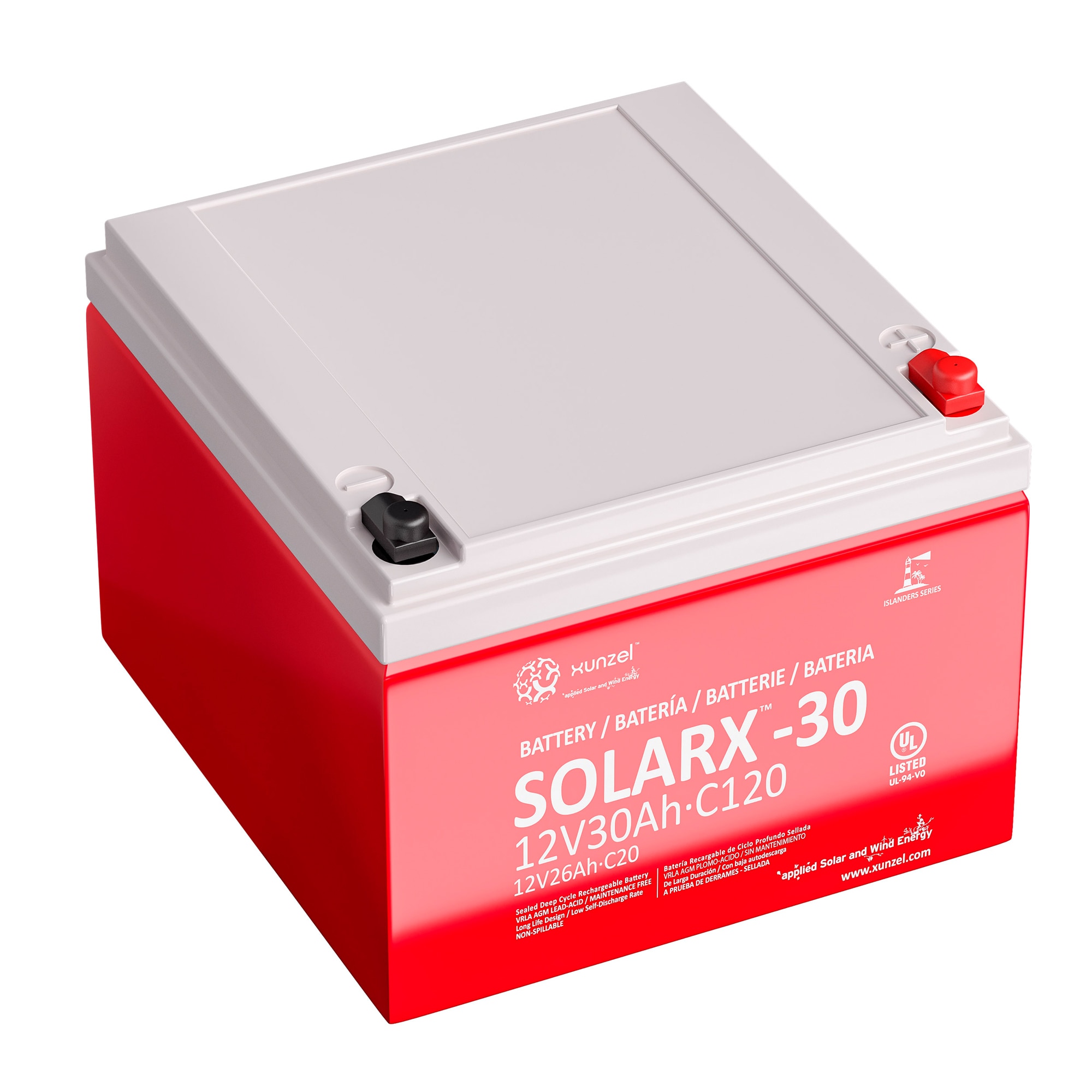 Xunzel – Batería Solar AGM SOLARX30Ah 12V.