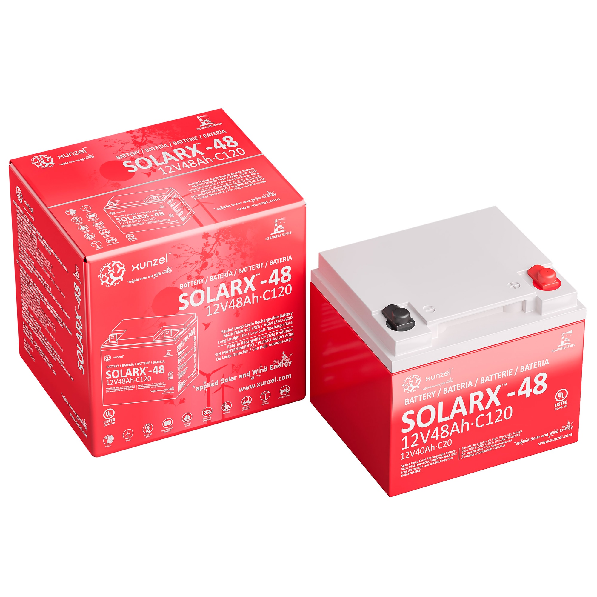 Batería Solar AGM SOLARX48Ah 12V 2