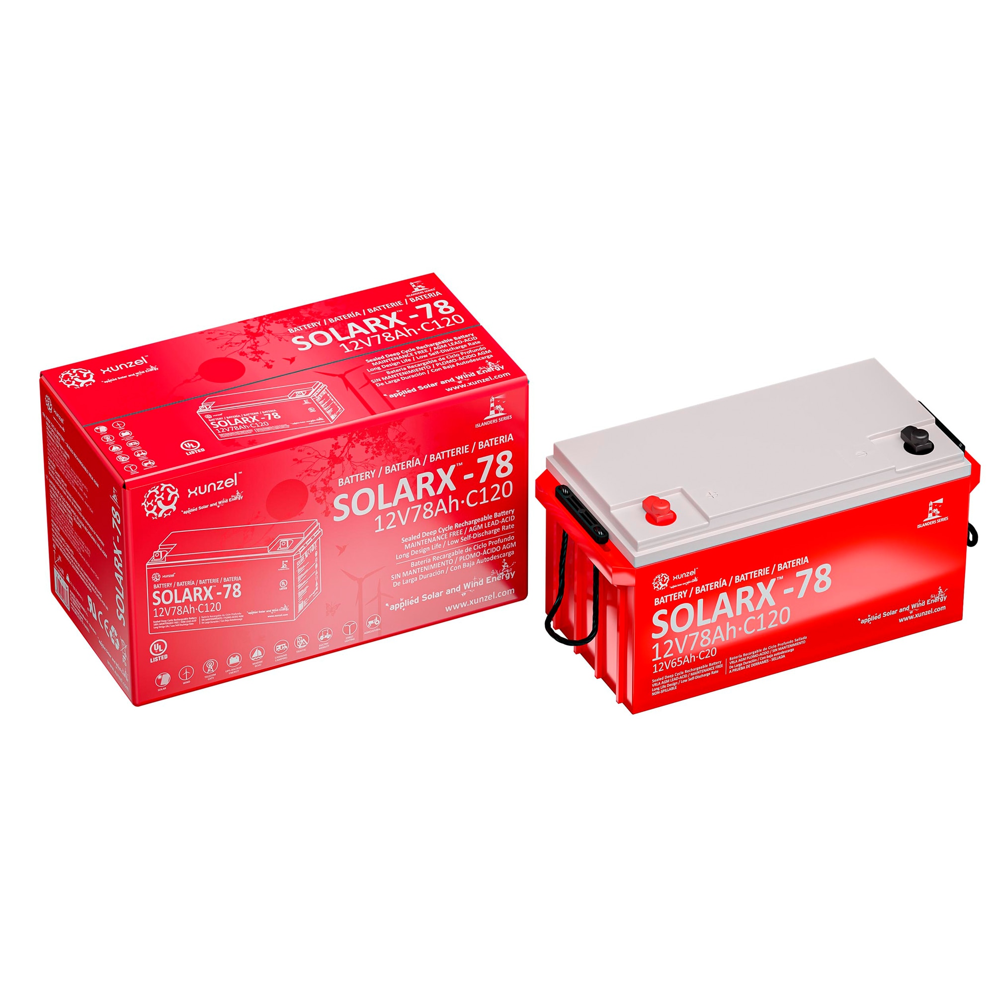 Batería Solar AGM SOLARX78Ah 12V 2