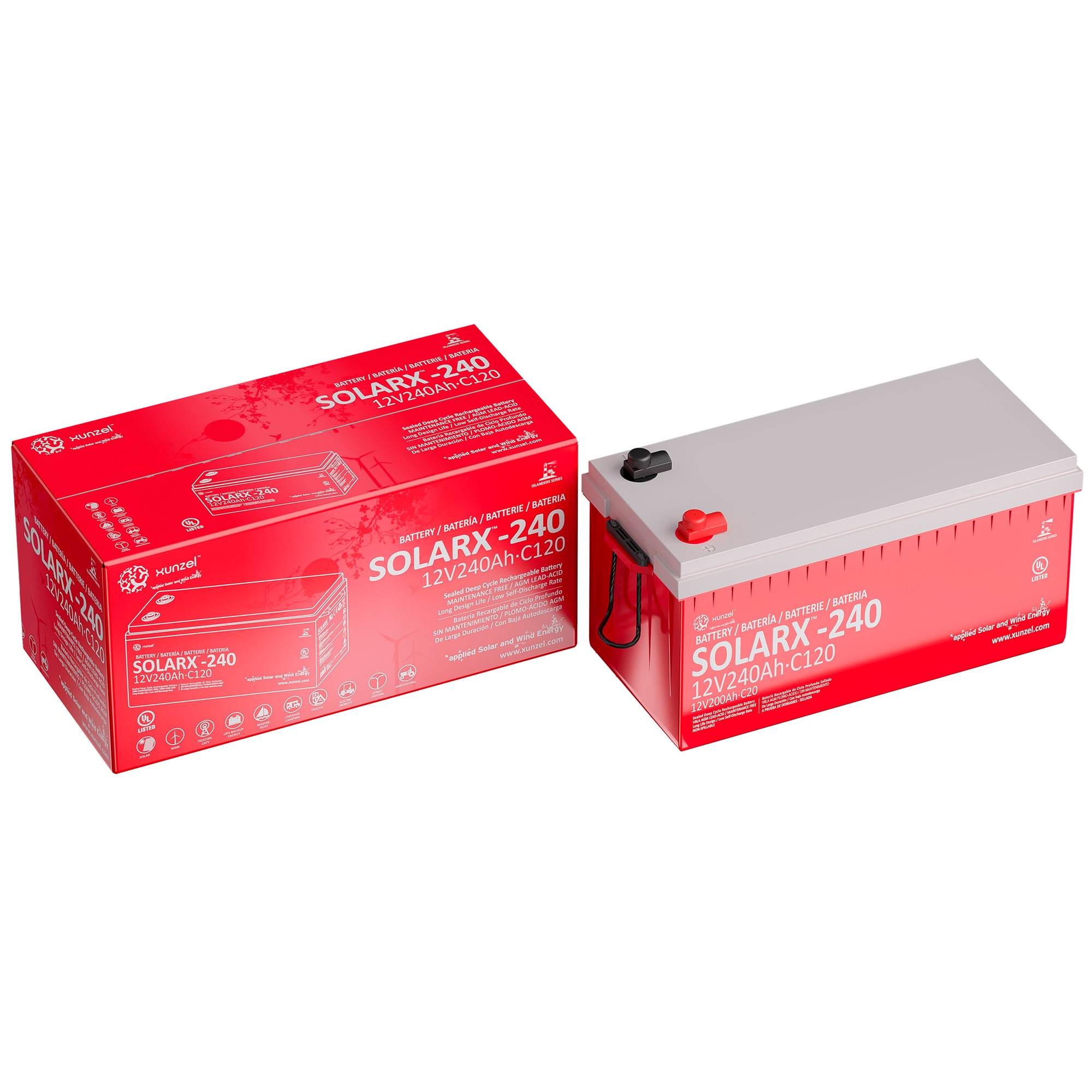 Batería Solar AGM SOLARX240Ah 12V 2