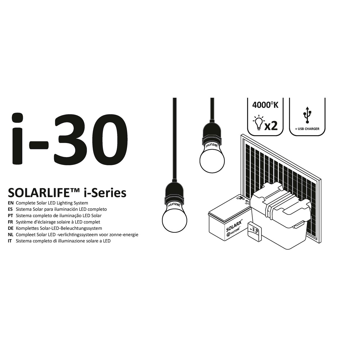 Kit Solar Iluminación LED SOLARLIFE-30i 6