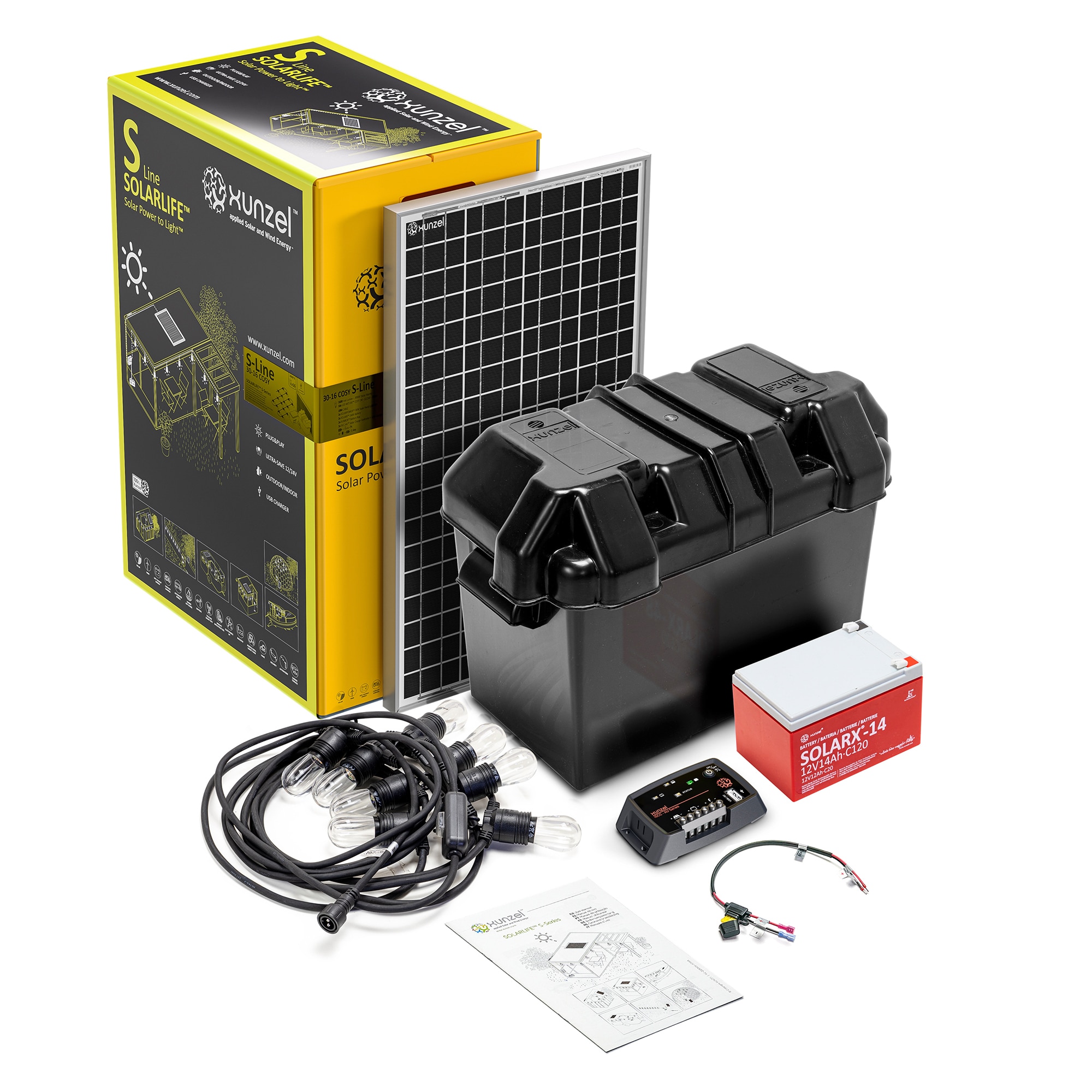 Xunzel – Kit Solar Iluminación LED SOLARLIFE-S-30×8 SUNNY.