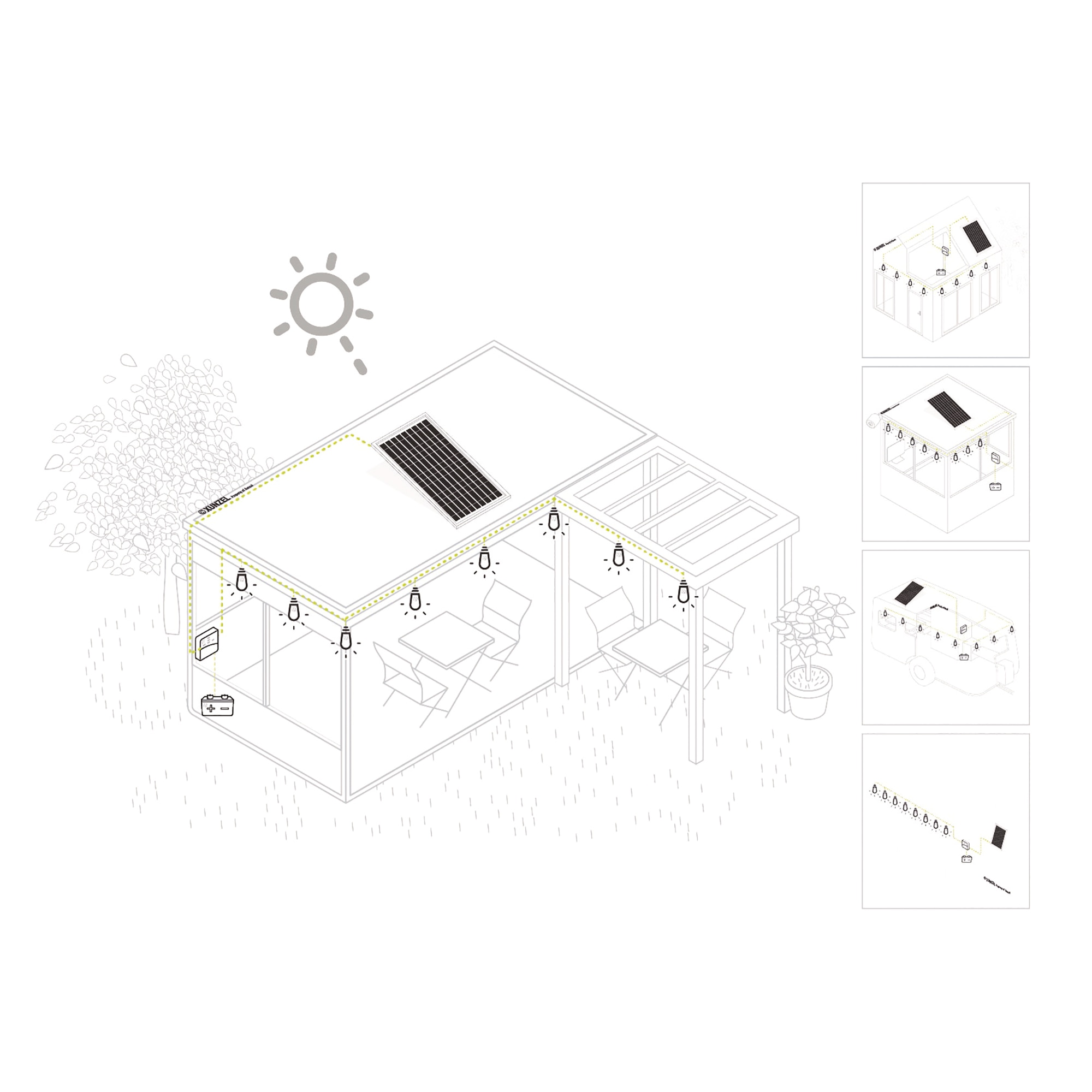 Kit Solar Iluminación LED SOLARLIFE-S-30x16 COSY 3