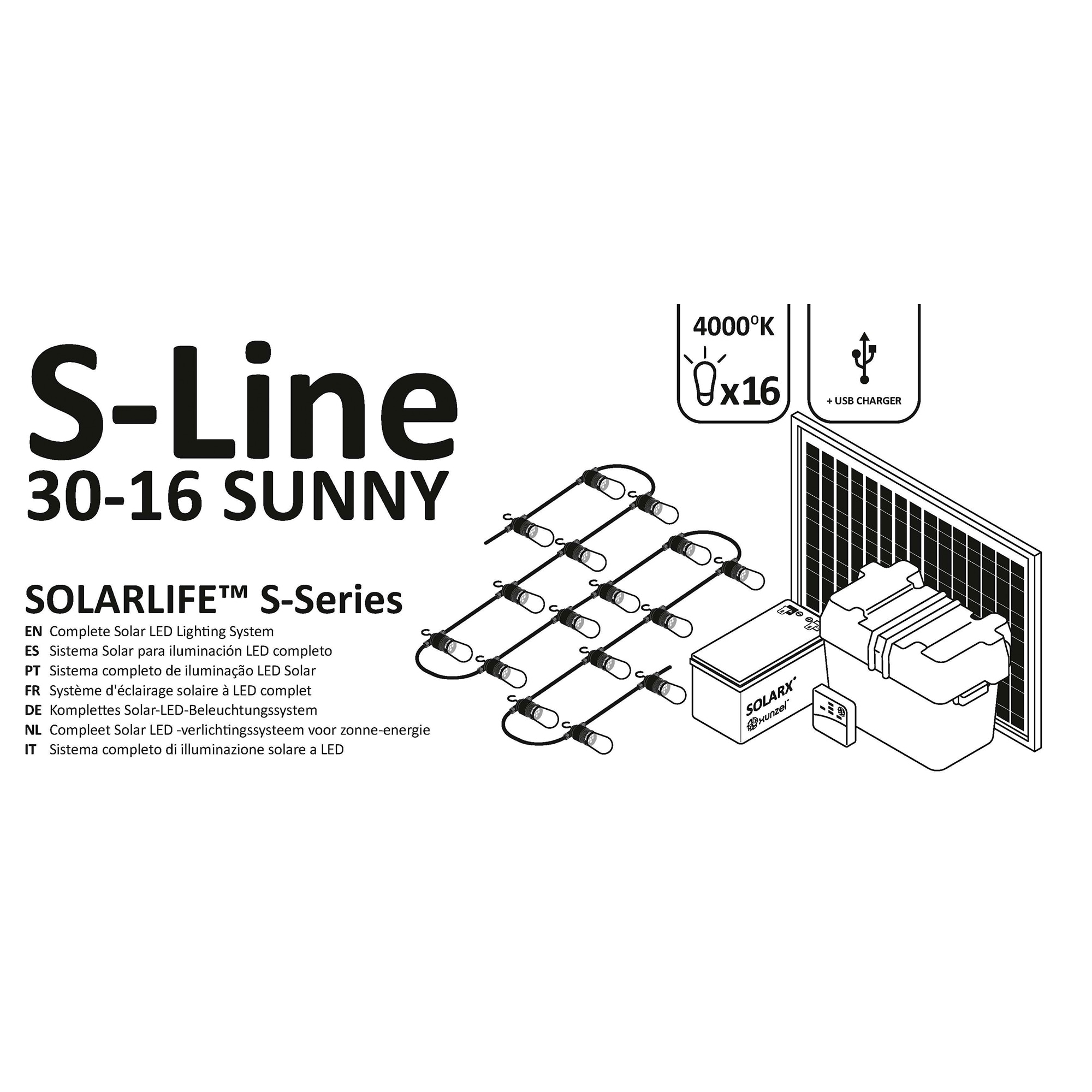 Kit Solar Iluminación LED SOLARLIFE-S-30x16 SUNNY 5