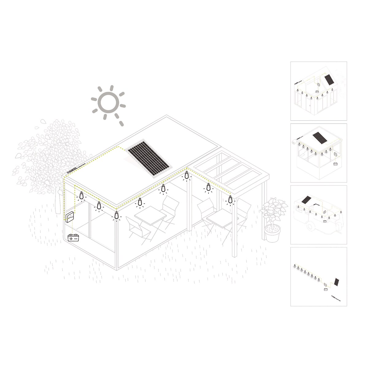 Kit Solar Iluminación LED SOLARLIFE-S-60x16 SUNNY 2
