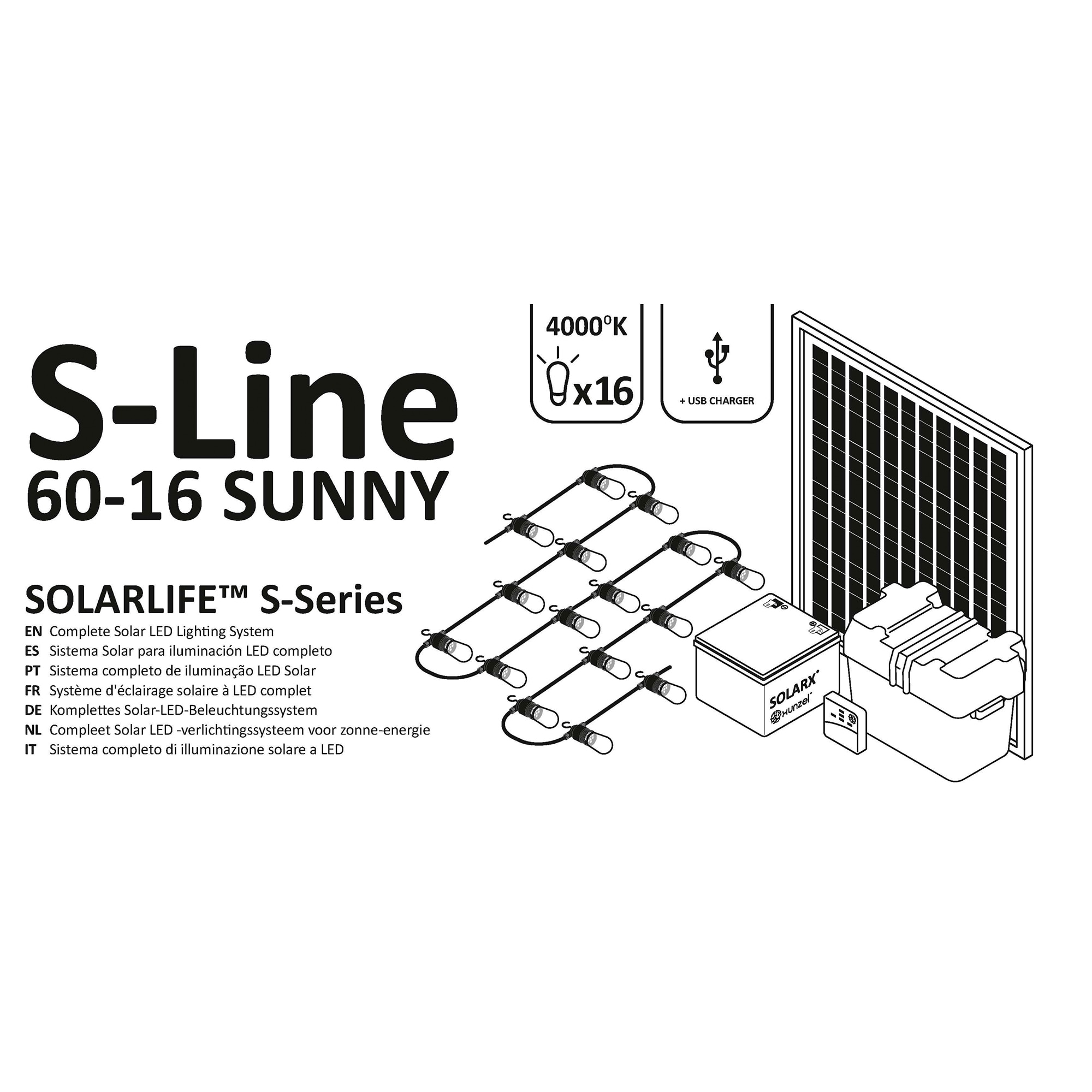 Kit Solar Iluminación LED SOLARLIFE-S-60x16 SUNNY 4