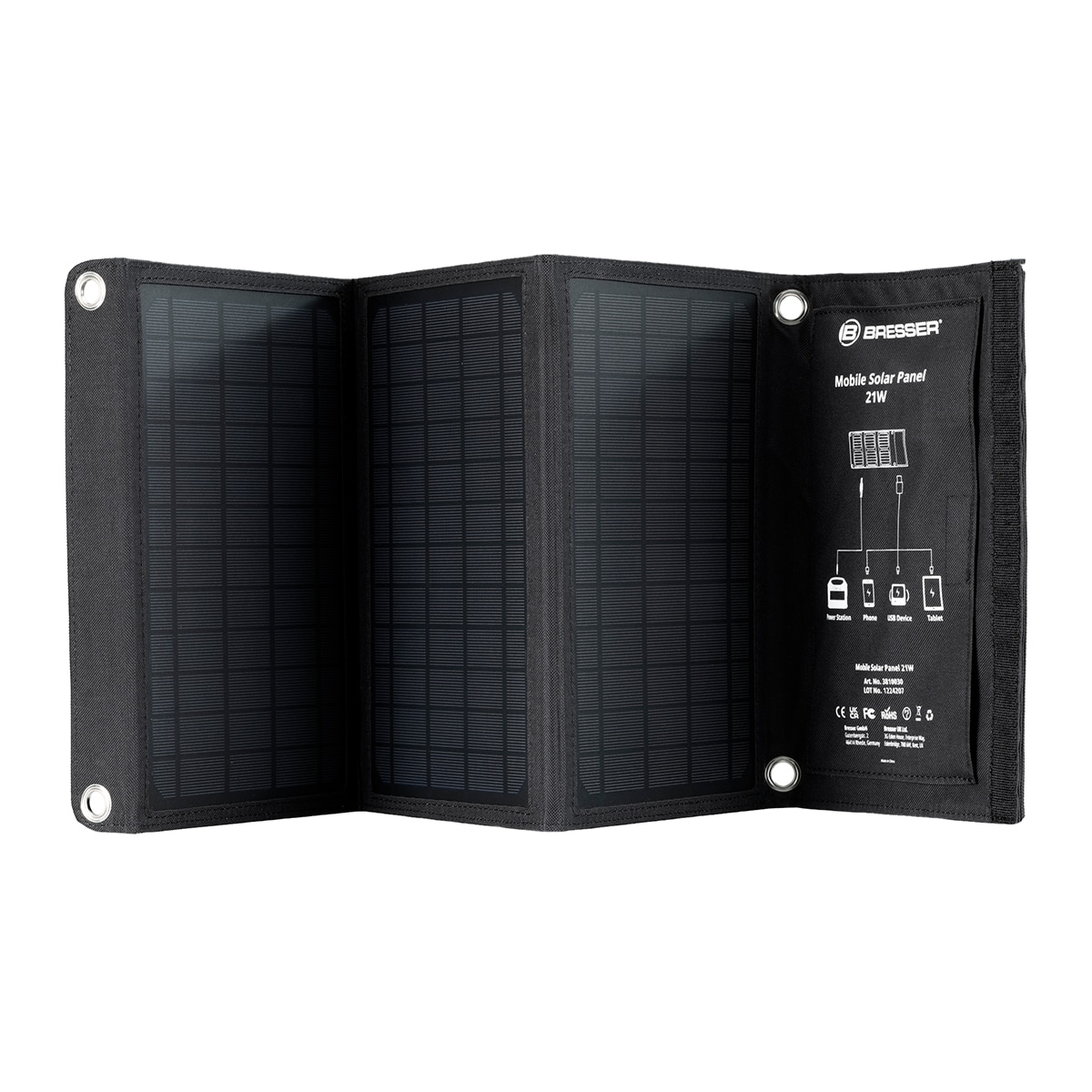 Placa Solar Cargador Portátil 21 W Negro-2