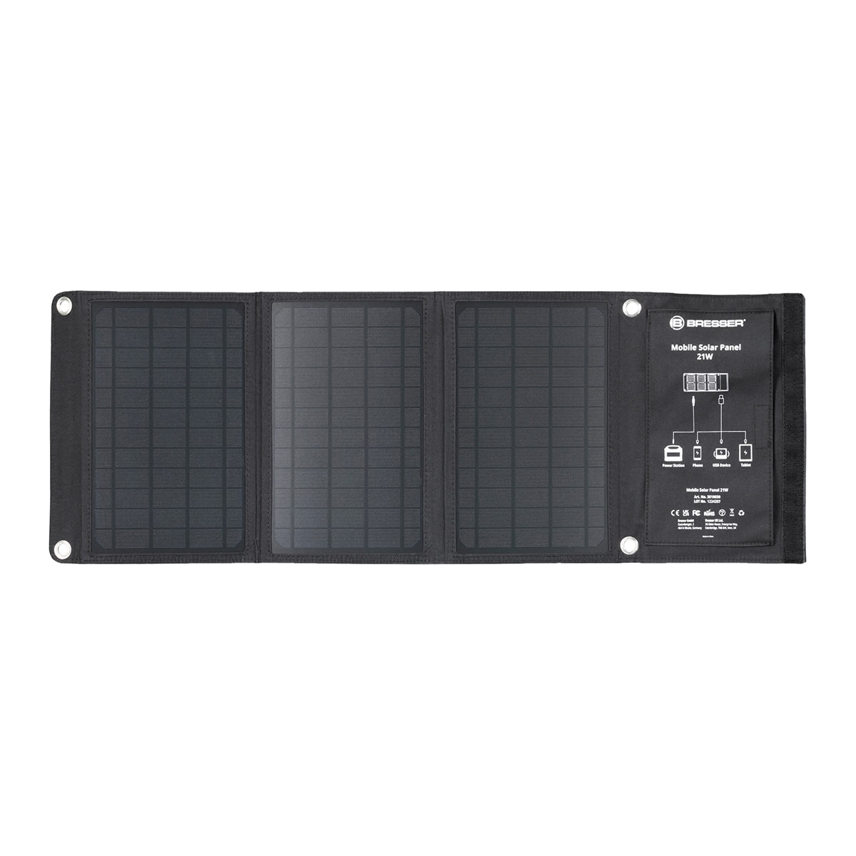 Placa Solar Cargador Portátil 21 W Negro-5