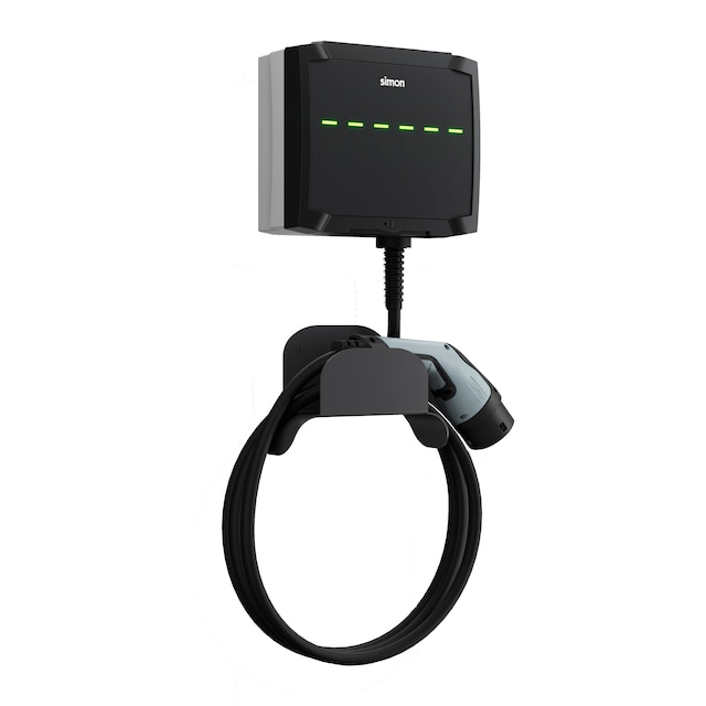 Imagen 0 de Cargador Vehículo Pared Cable 5m T2 7,4kW Monofásico + Bluetooth + Automático y Diferencial
