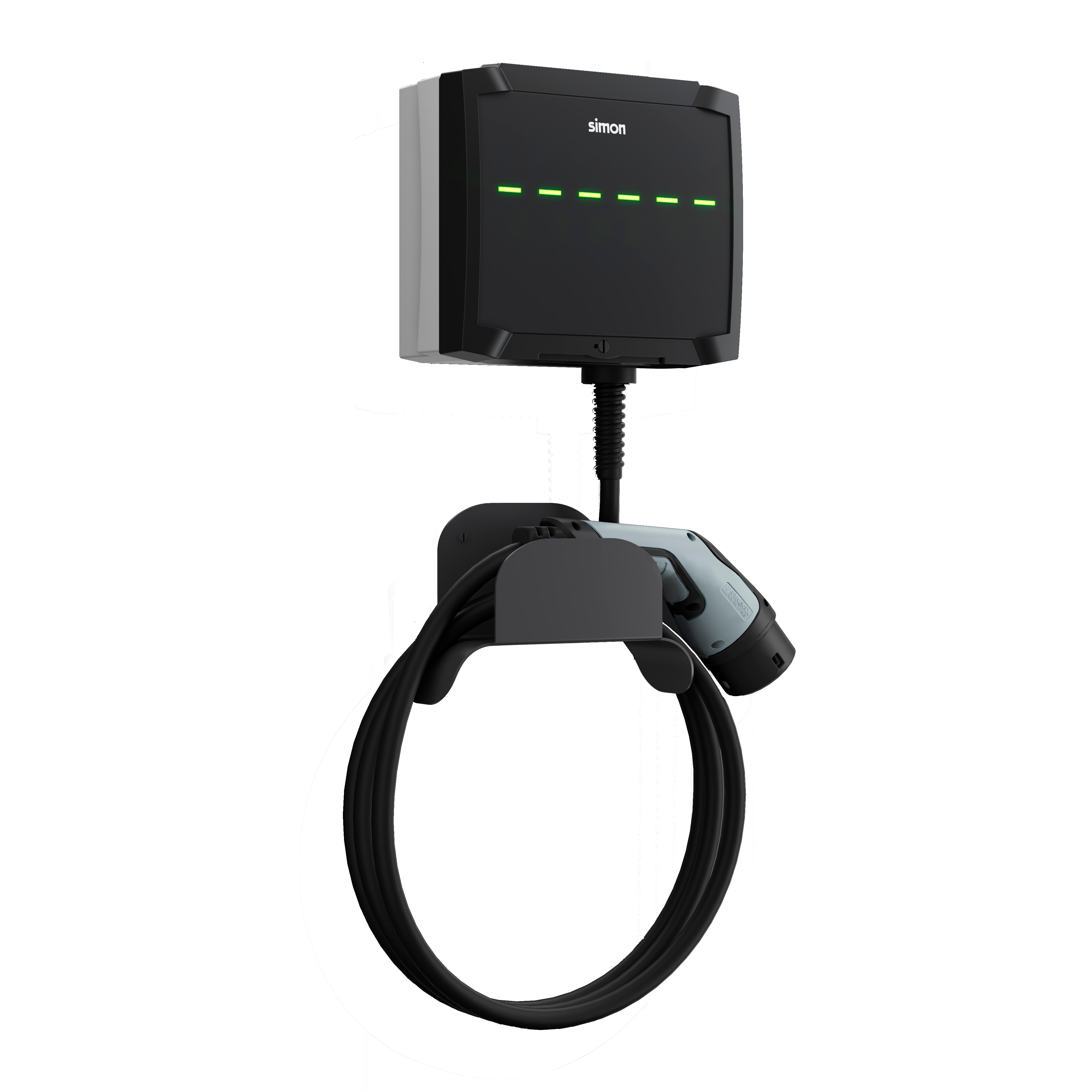 Cargador Vehículo Pared Cable 5m T2 22kW Trifásico Blanco-1