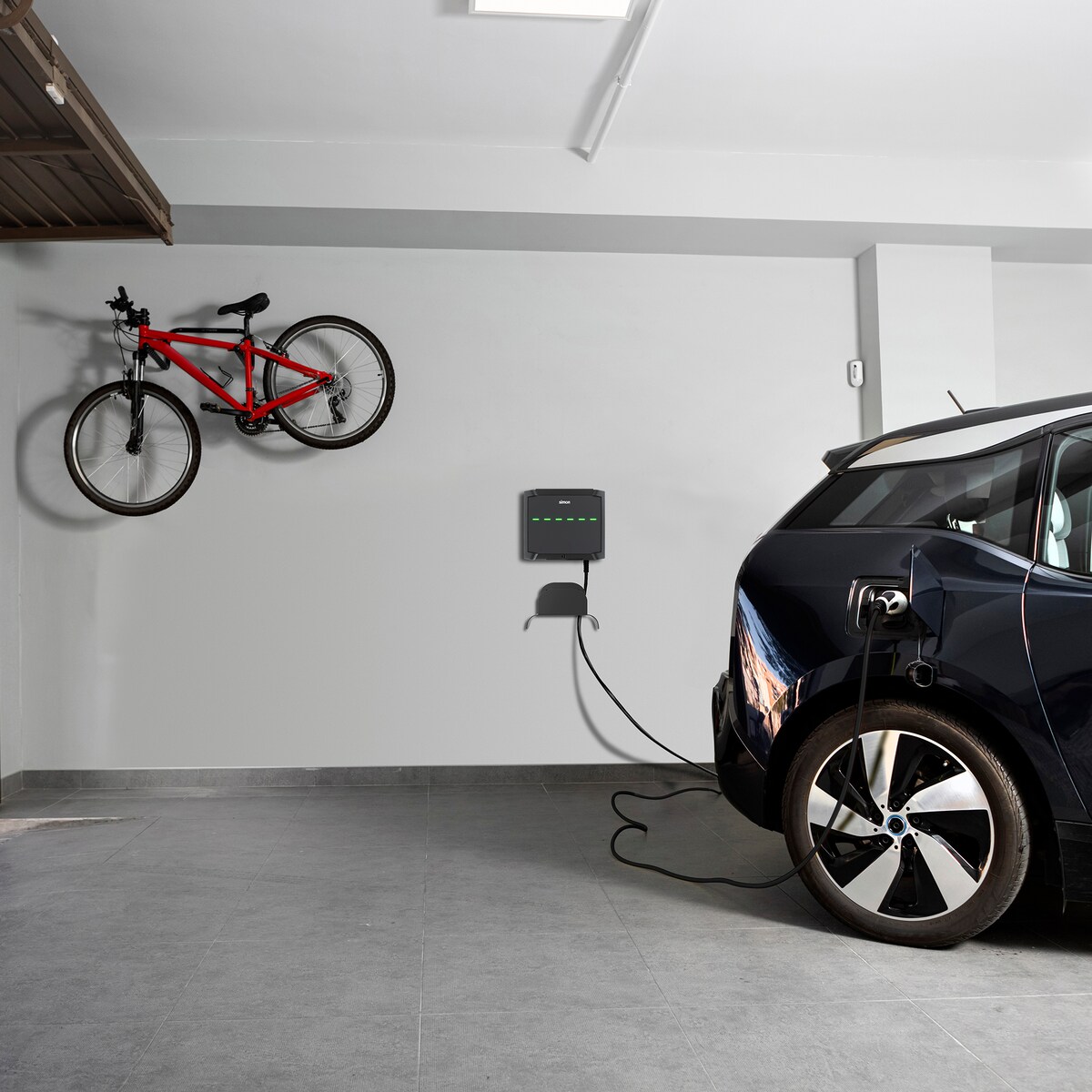 Carregador de Parede para Veículos Cabo de 5 m T2 22 kW Trifásico + Bluetooth Prata-5