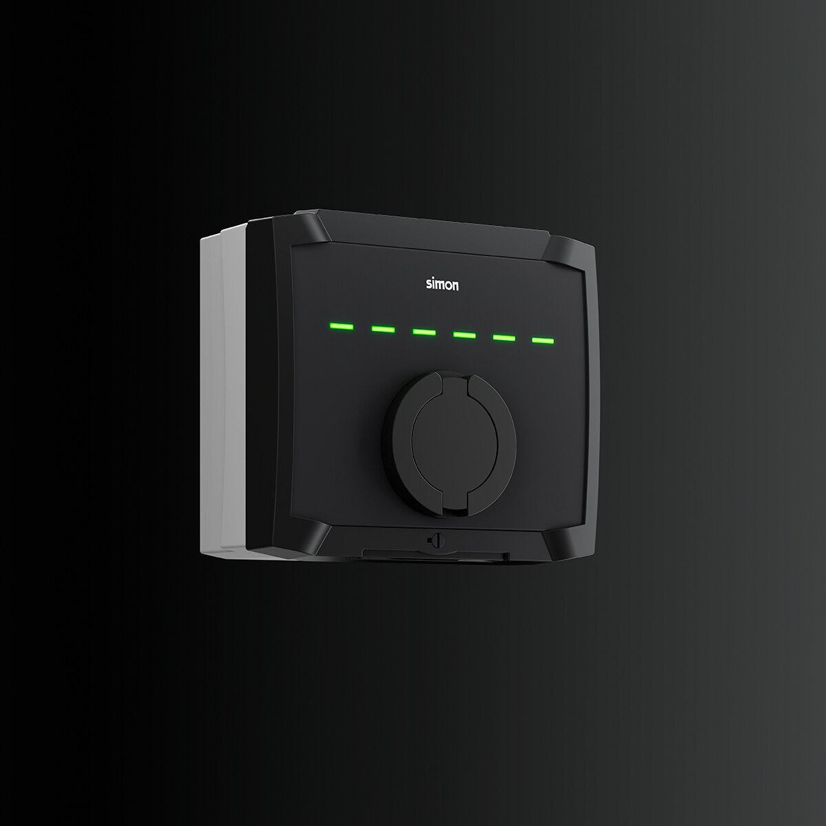 Cargador Vehículo Pared Base T2 22kW Trifásico + Automático y Diferencial Plata-2