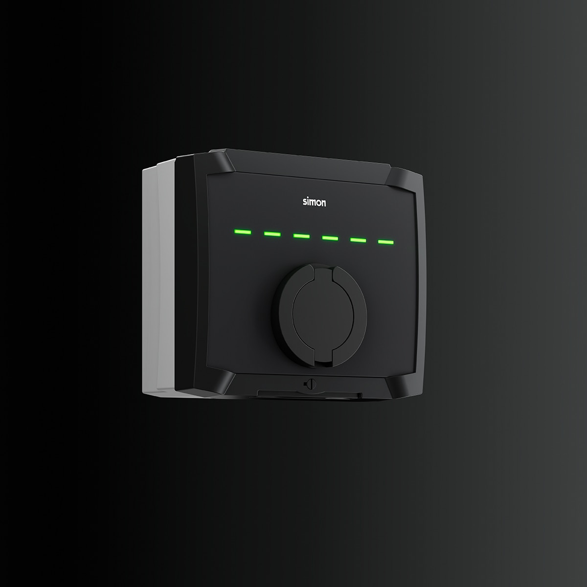 Cargador Vehículo Pared Base T2 22kW Trifásico + Bluetooth Plata-2