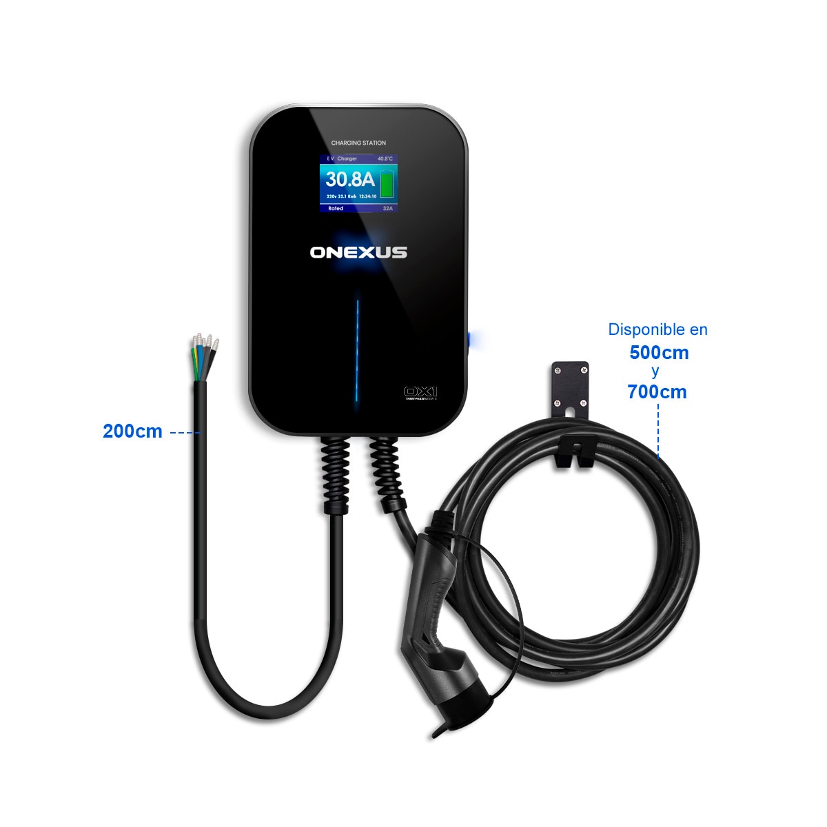 Cargador Trifásico Onexus cable 7 metros Negro-2