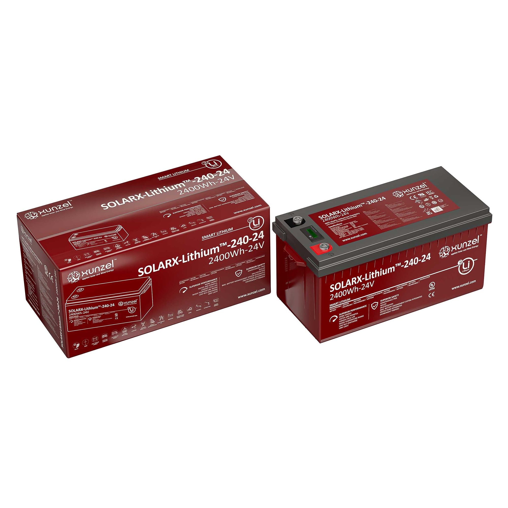 Batería Solar Litio SOLARX-Li-240 2400Wh 24V 3