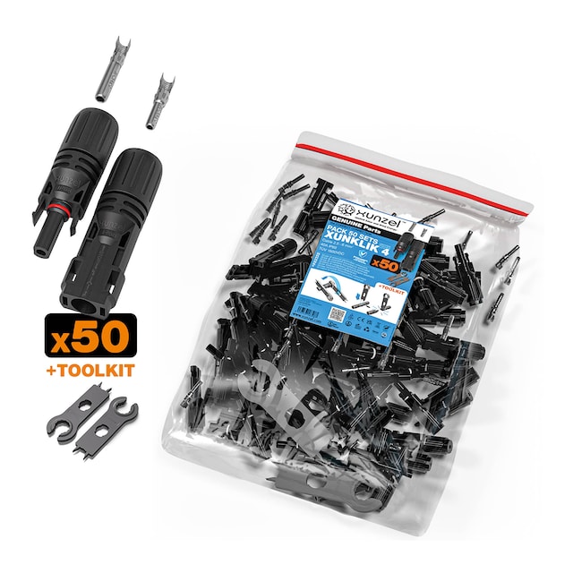 Imagen 0 de Set 50 Conectores XUNKLIK4 M + F 2,5-6 mm