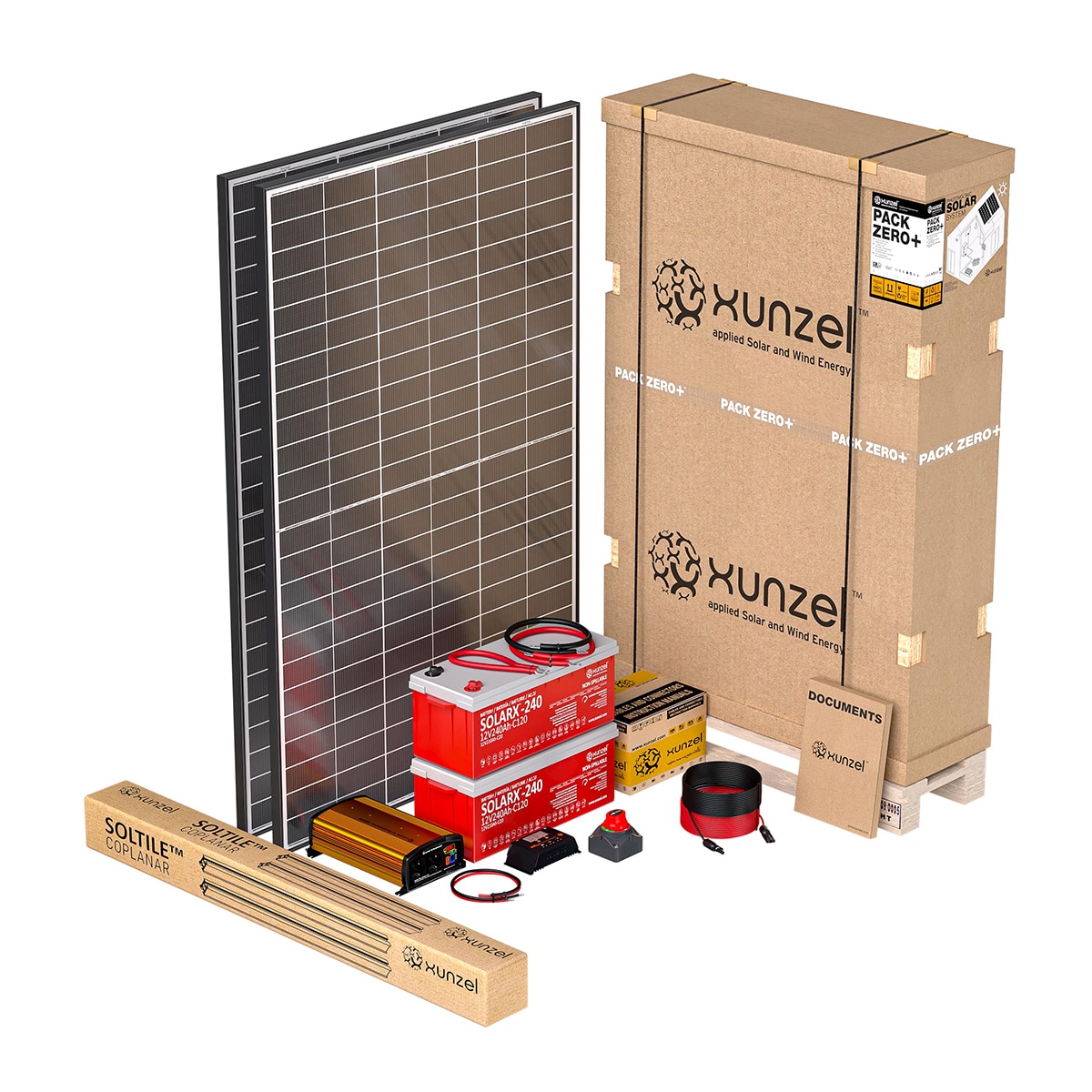 Kit Solar PACK ZERO+ 2500.YSL con Soportes Negro-1