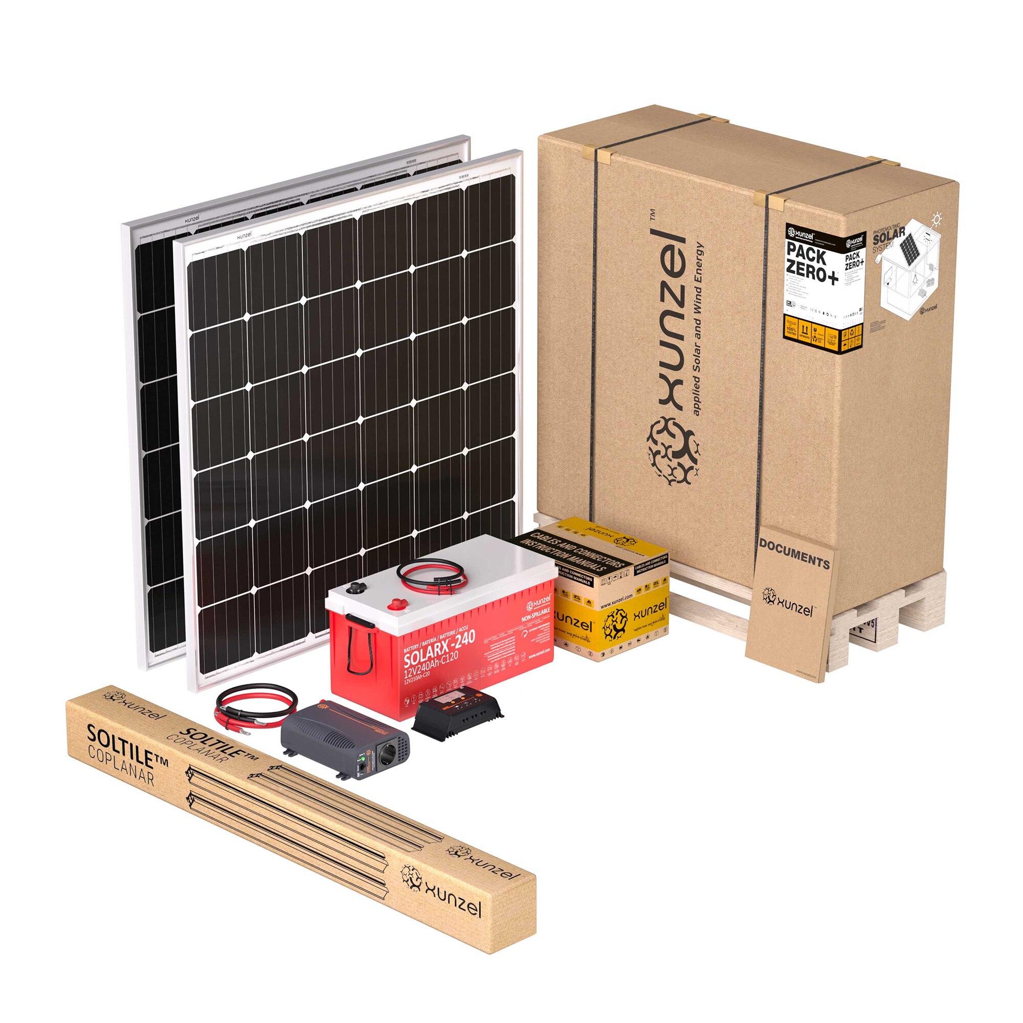 Kit Solar PACK ZERO+ EQX190 con Soportes 1