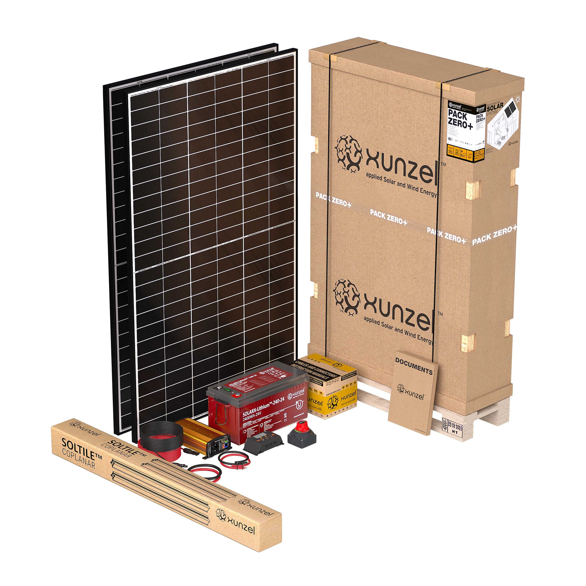 Kit Solar Litio PACK ZERO+ EQX300L con Soportes 1