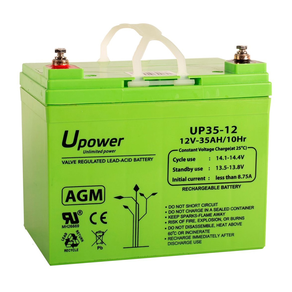 MASTER POWER – Batería AGM Monoblock UP35-12 12V 35Ah.