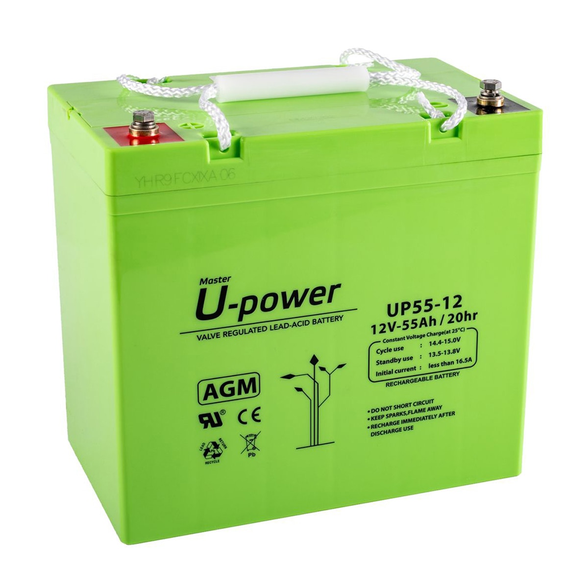 MASTER POWER – Batería AGM Monoblock UP55-12 12V 58,8Ah.