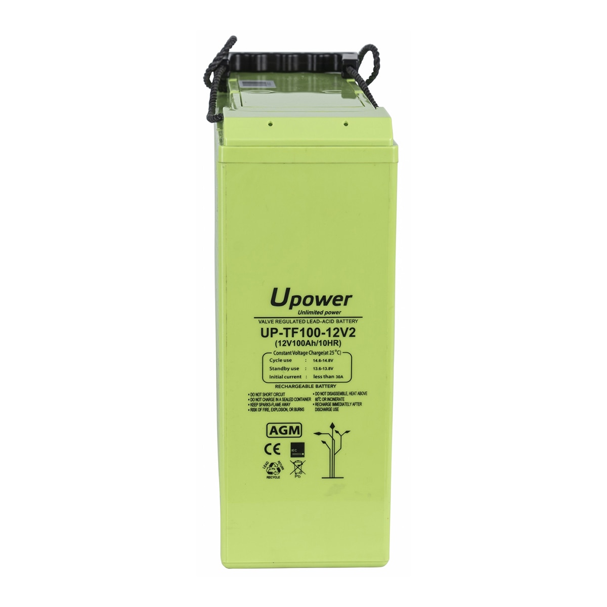 MASTER POWER – Baterías AGM frontal100Ah.