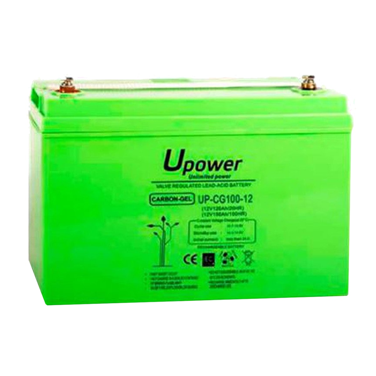 MASTER POWER – Batería Carbono-Gel sin mantenimiento UP-CG100-12 100Ah.