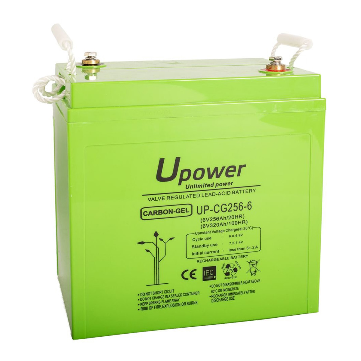 MASTER POWER – Batería Carbono-Gel sin Mantenimiento UP-CG256-6 250Ah.