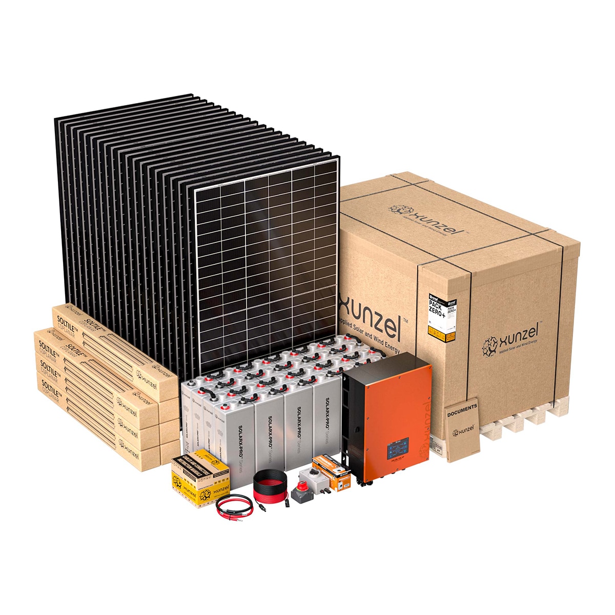 Kit Solar Trifásico PACK ZERO + EQX69003P con Soportes 1