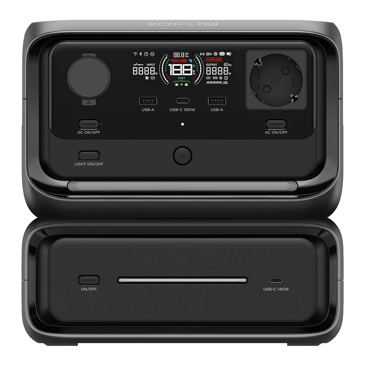 Estação com Bateria River MAX 3 - 572 Wh/300 - 600 W Cinzento-2