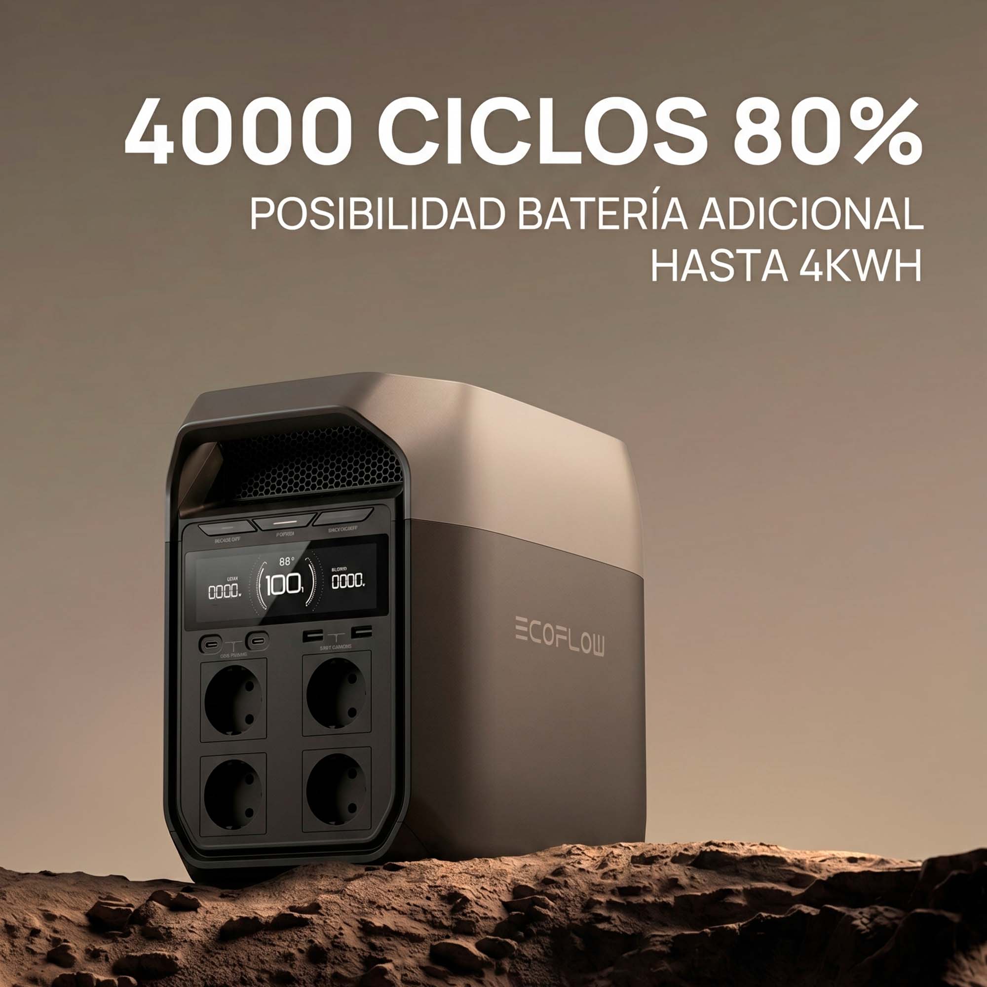 Estación Batería Ecoflow Delta 3 - 1.024 Wh / 1.800 - 3.600 W Gris-5