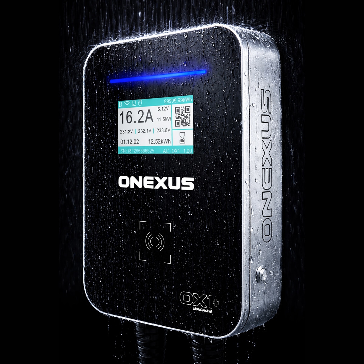 Cargador de Vehículo Eléctrico ONEXUS 0X1+ 7.4kW Monofásico - App y Cable 5m Plata / Negro-13