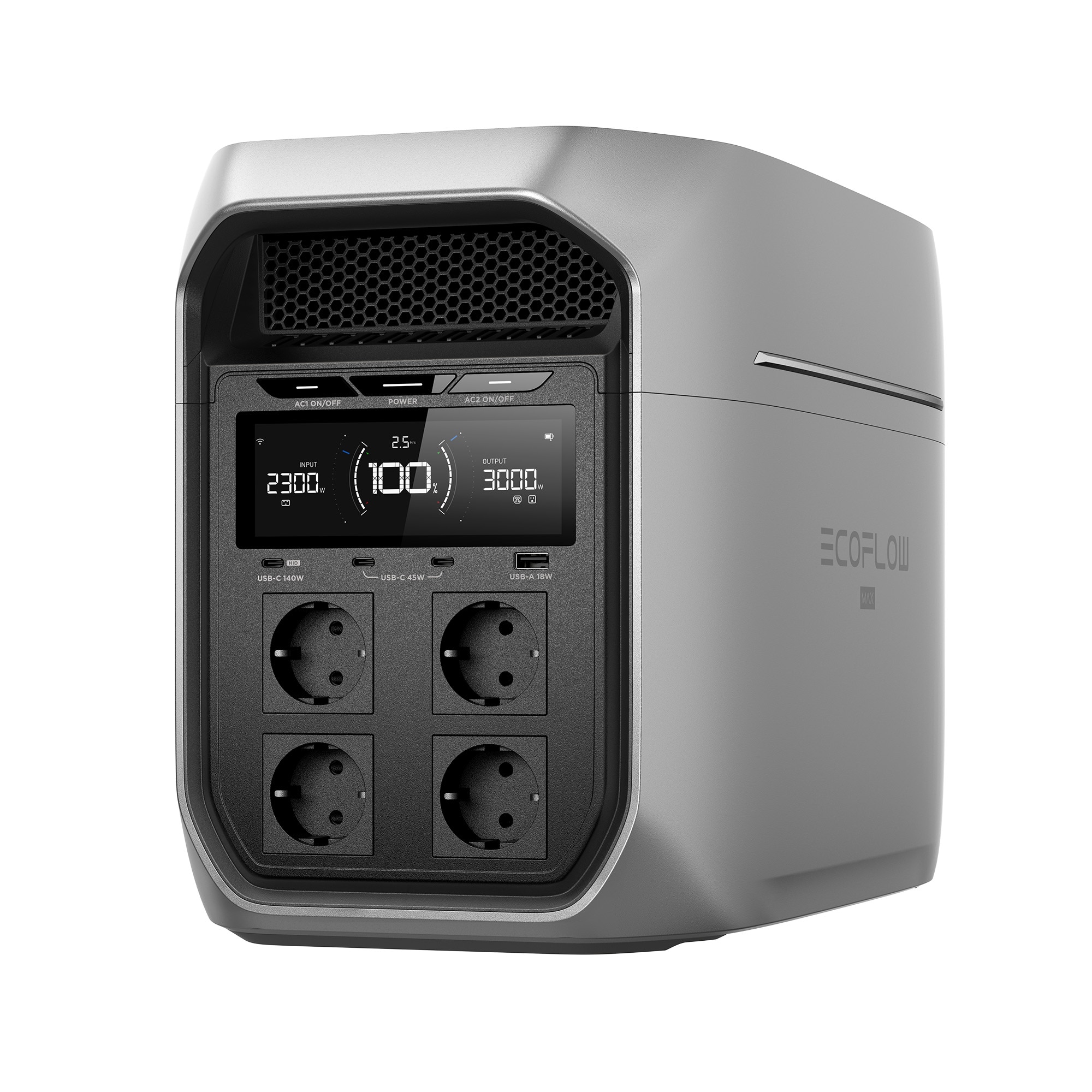 Imagen 0 de Estación de energía ultra potente EcoFlow DELTA 3 Max Plus de 4000W con celdas LFP de larga duración y carga rápida profesional en menos de una hora.